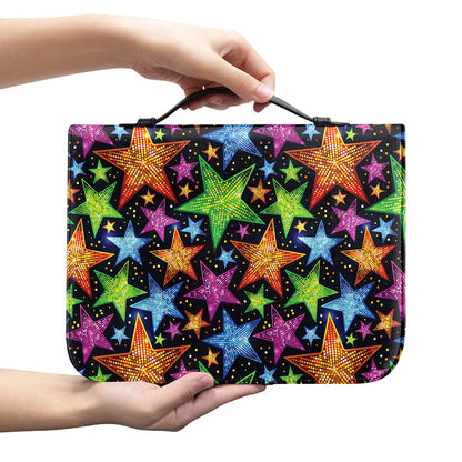 Fantastic Star Pattern Print Leather Bible Cover
