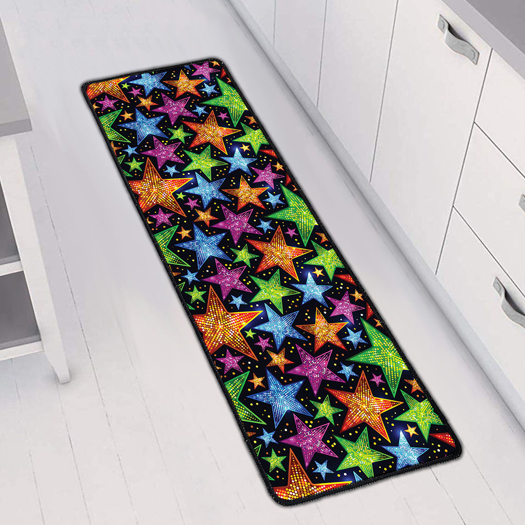 Fantastic Star Pattern Print Long Kitchen Mat