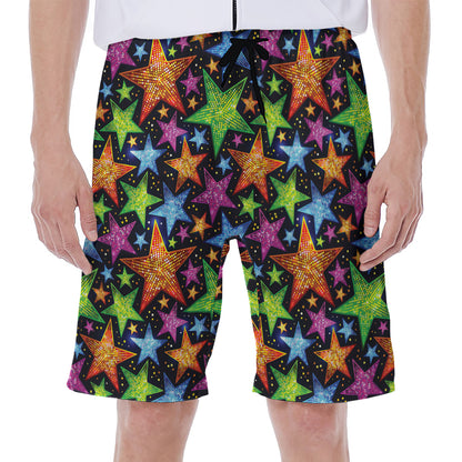 Fantastic Star Pattern Print Men's Beach Shorts