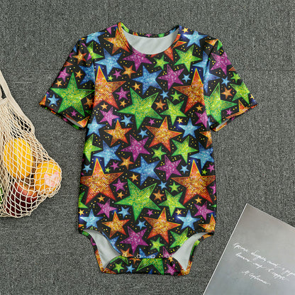 Fantastic Star Pattern Print Men's Bodysuit