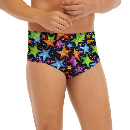 Fantastic Star Pattern Print Men's Briefs