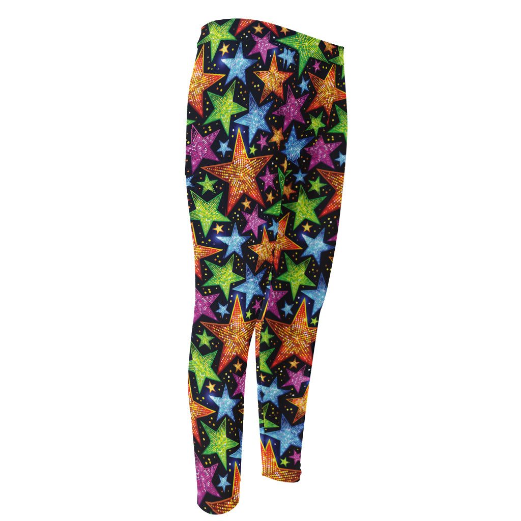 Fantastic Star Pattern Print Men's Compression Pants