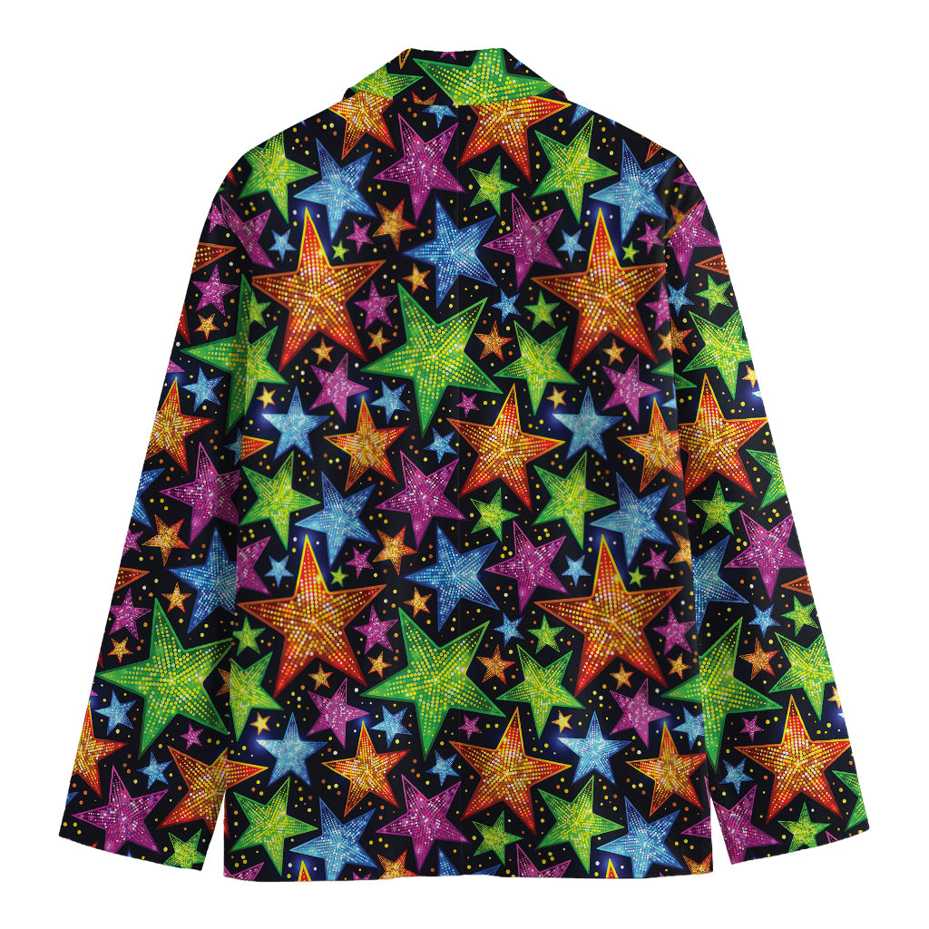 Fantastic Star Pattern Print Men's Cotton Blazer