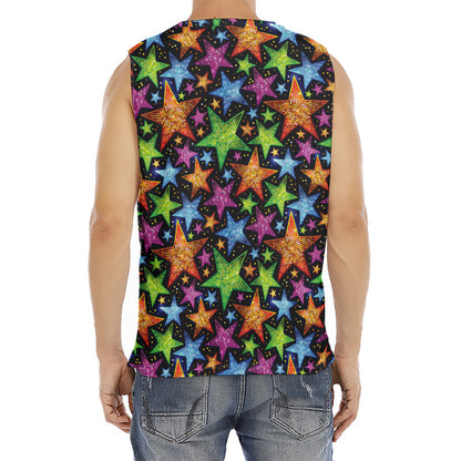 Fantastic Star Pattern Print Men's Fitness Tank Top