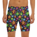 Fantastic Star Pattern Print Men's Long Boxer Briefs
