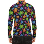 Fantastic Star Pattern Print Men's Long Sleeve Rash Guard