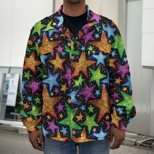 Fantastic Star Pattern Print Men's Shirt Jacket