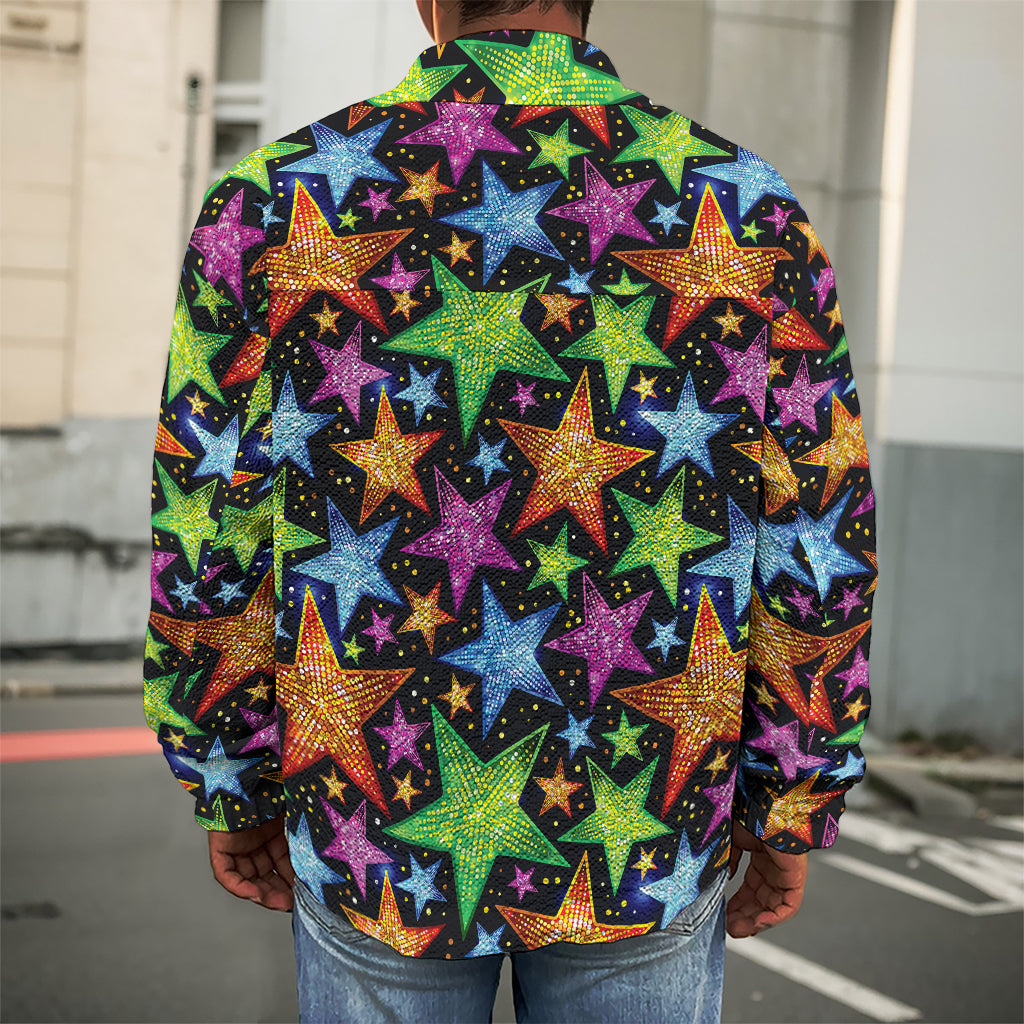 Fantastic Star Pattern Print Men's Shirt Jacket