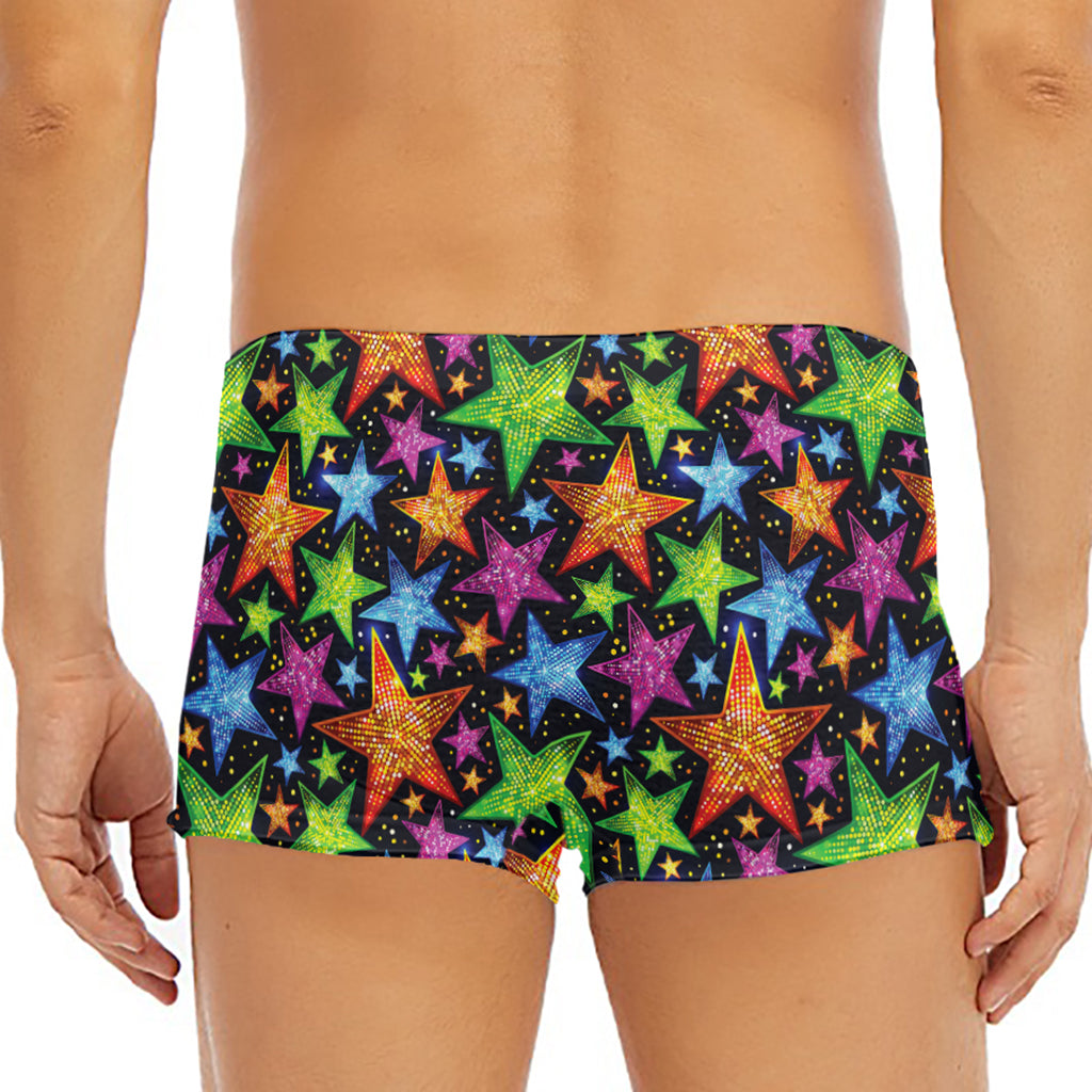 Fantastic Star Pattern Print Men's Short Boxer Briefs