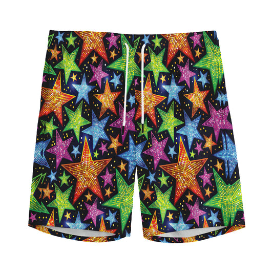Fantastic Star Pattern Print Men's Sports Shorts
