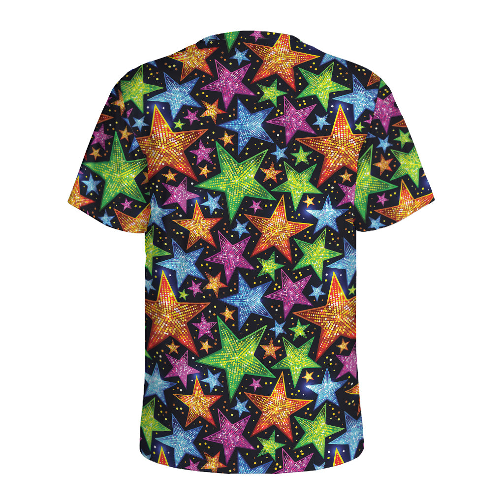 Fantastic Star Pattern Print Men's Sports T-Shirt