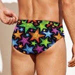 Fantastic Star Pattern Print Men's Swim Briefs