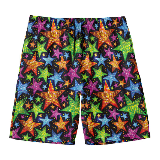 Fantastic Star Pattern Print Men's Swim Trunks
