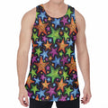 Fantastic Star Pattern Print Men's Velvet Tank Top