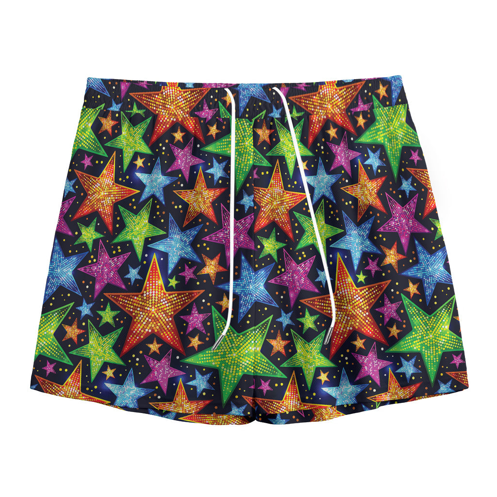Fantastic Star Pattern Print Mesh Shorts