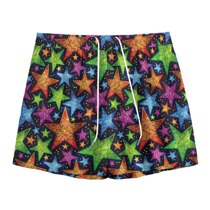 Fantastic Star Pattern Print Mesh Shorts