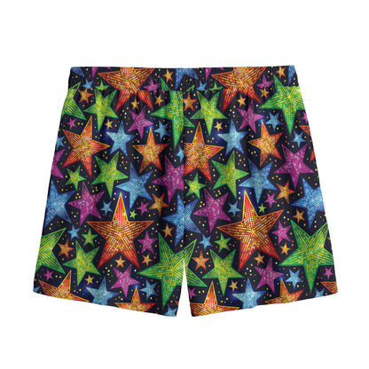 Fantastic Star Pattern Print Mesh Shorts