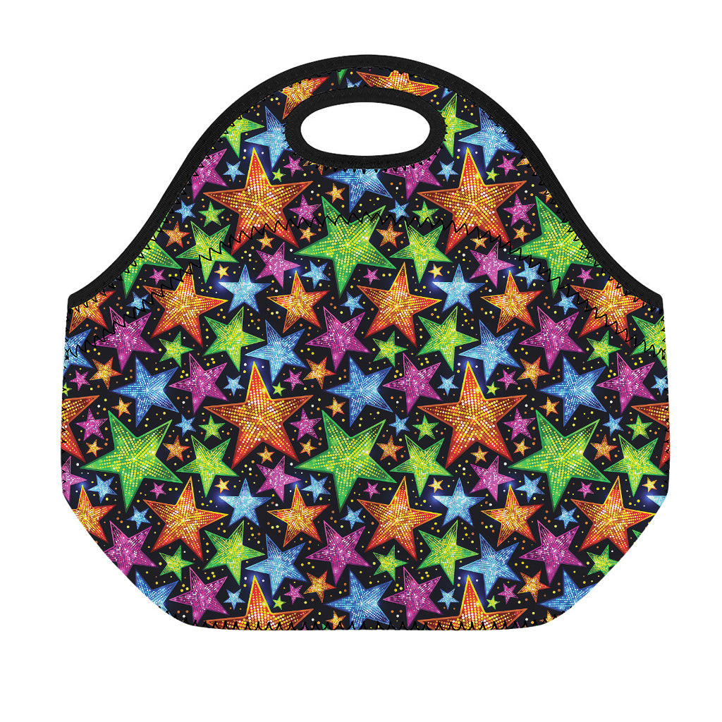 Fantastic Star Pattern Print Neoprene Lunch Bag