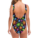 Fantastic Star Pattern Print One Piece Swimsuit