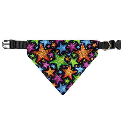 Fantastic Star Pattern Print Over The Collar Dog Bandana