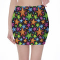 Fantastic Star Pattern Print Pencil Mini Skirt