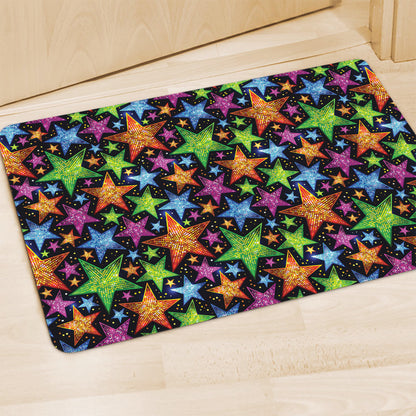 Fantastic Star Pattern Print Polyester Doormat