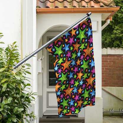 Fantastic Star Pattern Print Polyester Flag