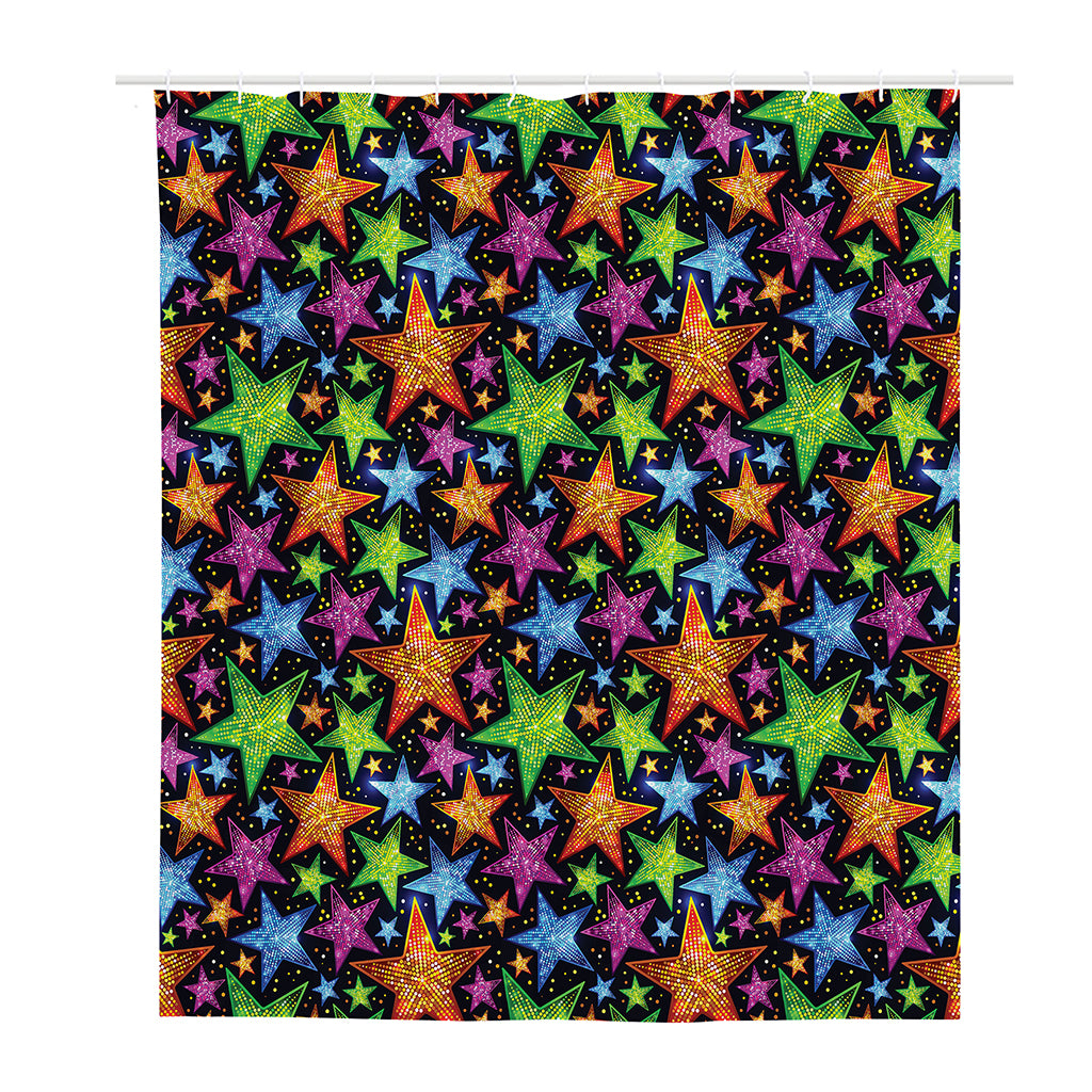 Fantastic Star Pattern Print Polyester Shower Curtain