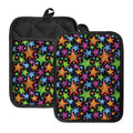 Fantastic Star Pattern Print Pot Holders With Pocket