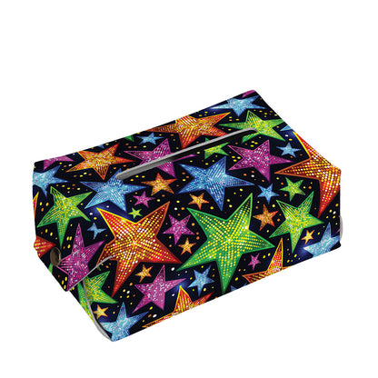 Fantastic Star Pattern Print Rectangle Tissue Box Cover
