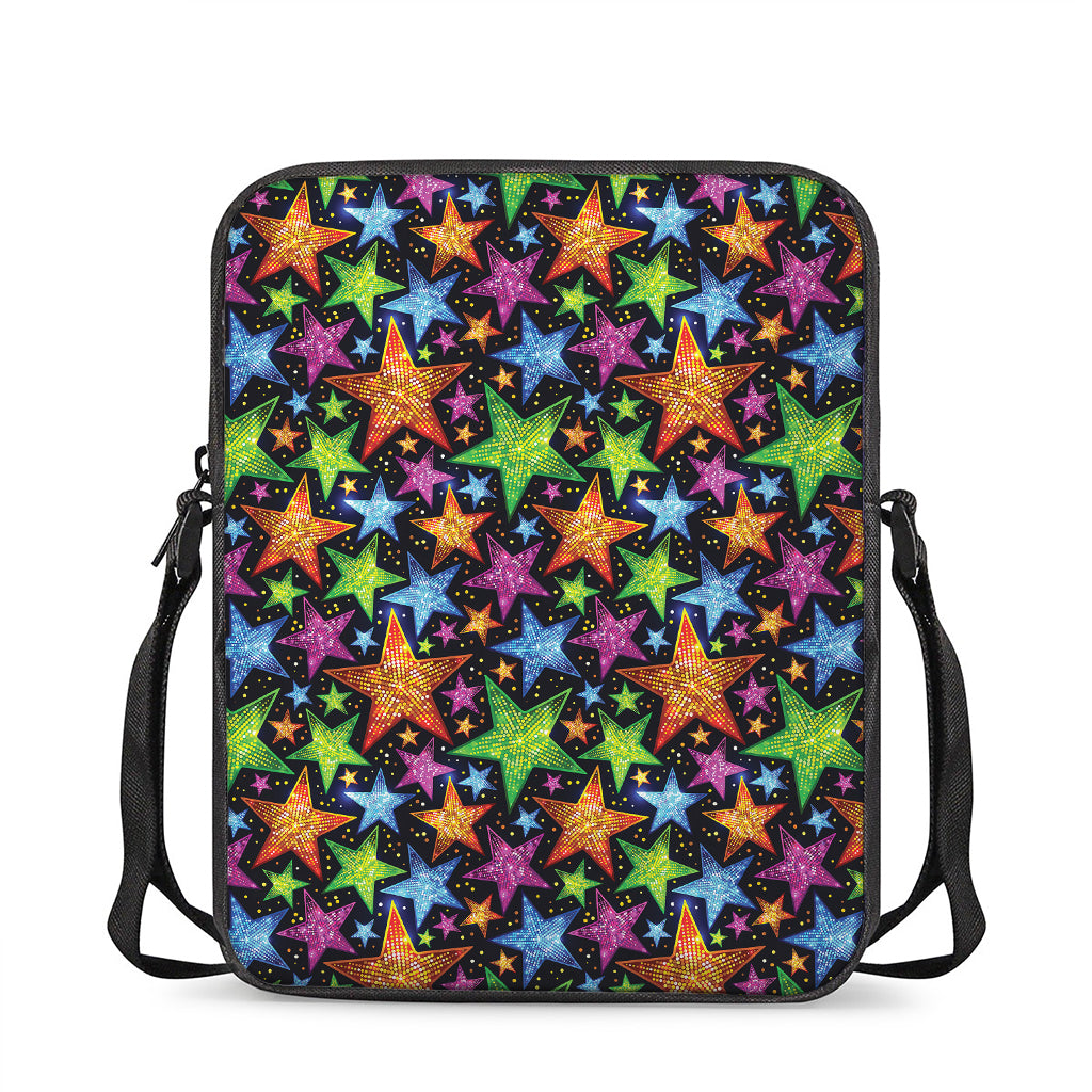 Fantastic Star Pattern Print Rectangular Crossbody Bag