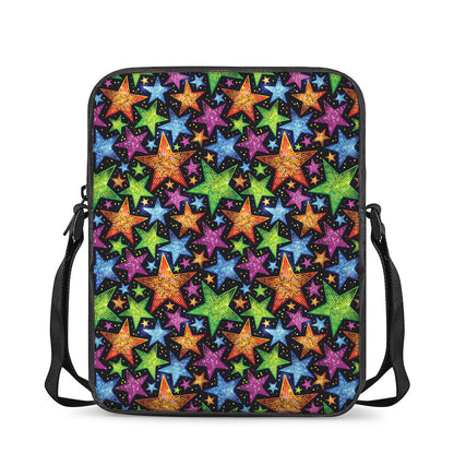 Fantastic Star Pattern Print Rectangular Crossbody Bag