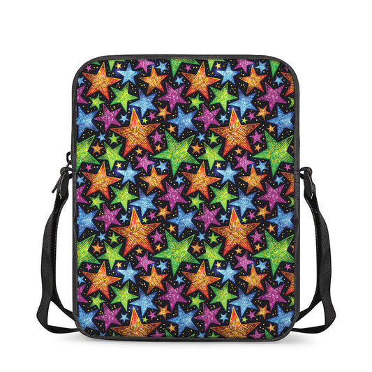 Fantastic Star Pattern Print Rectangular Crossbody Bag