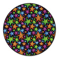 Fantastic Star Pattern Print Round Floor Mat