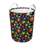 Fantastic Star Pattern Print Round Laundry Basket