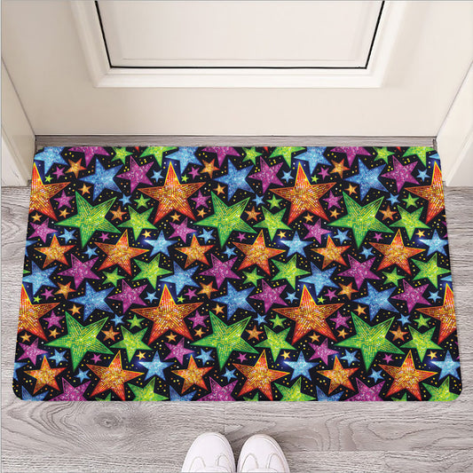 Fantastic Star Pattern Print Rubber Doormat