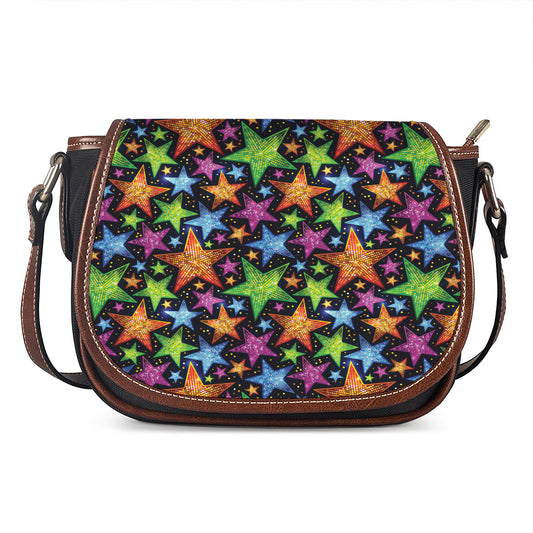 Fantastic Star Pattern Print Saddle Bag