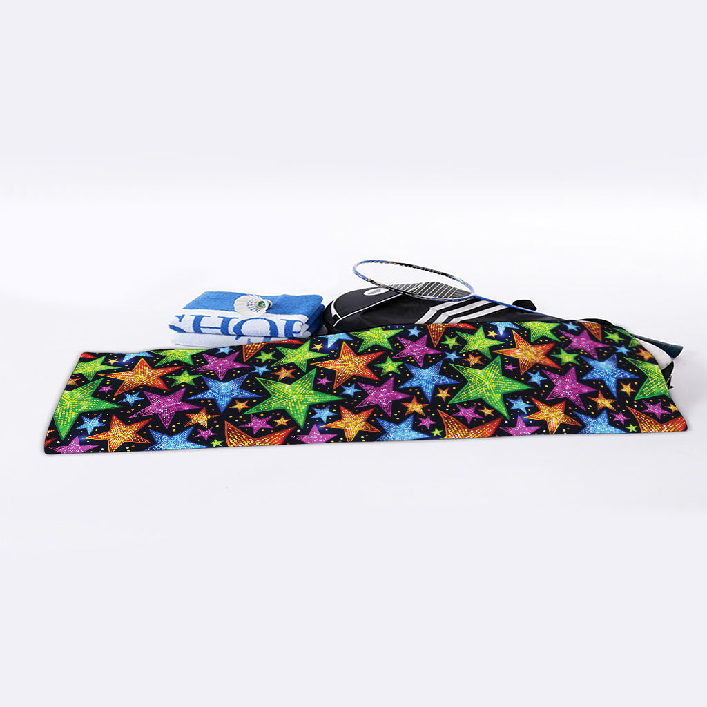 Fantastic Star Pattern Print Sports Towel