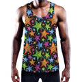 Fantastic Star Pattern Print Men's Workout Tank Top