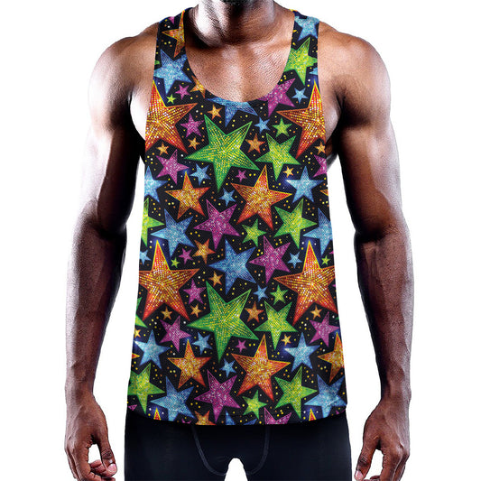 Fantastic Star Pattern Print Training Tank Top