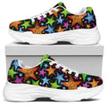Fantastic Star Pattern Print White Chunky Shoes