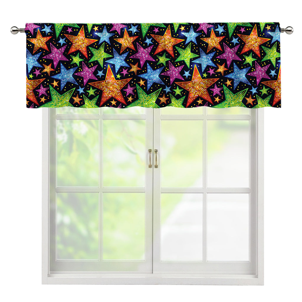 Fantastic Star Pattern Print Window Valance