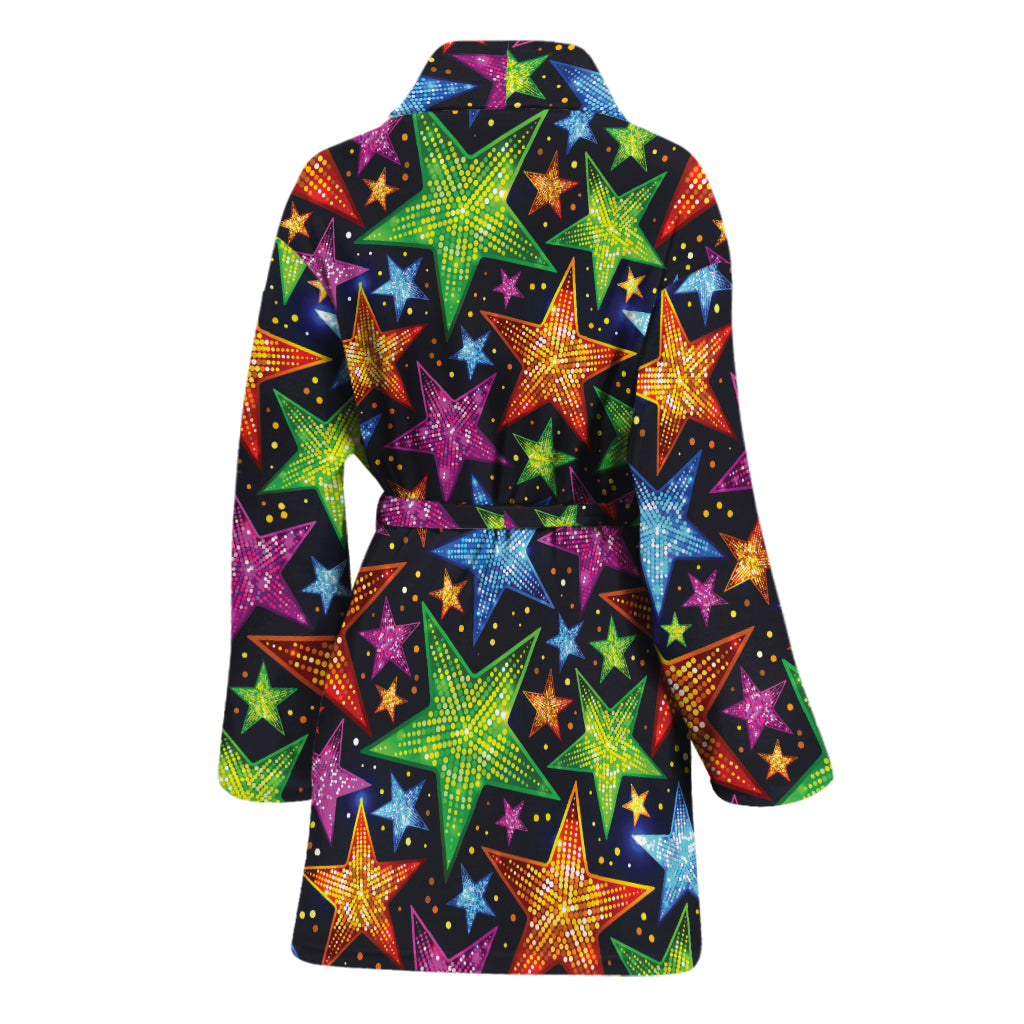 Fantastic Star Pattern Print Women's Bathrobe