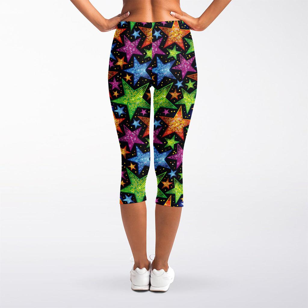 Fantastic Star Pattern Print Women's Capri Leggings