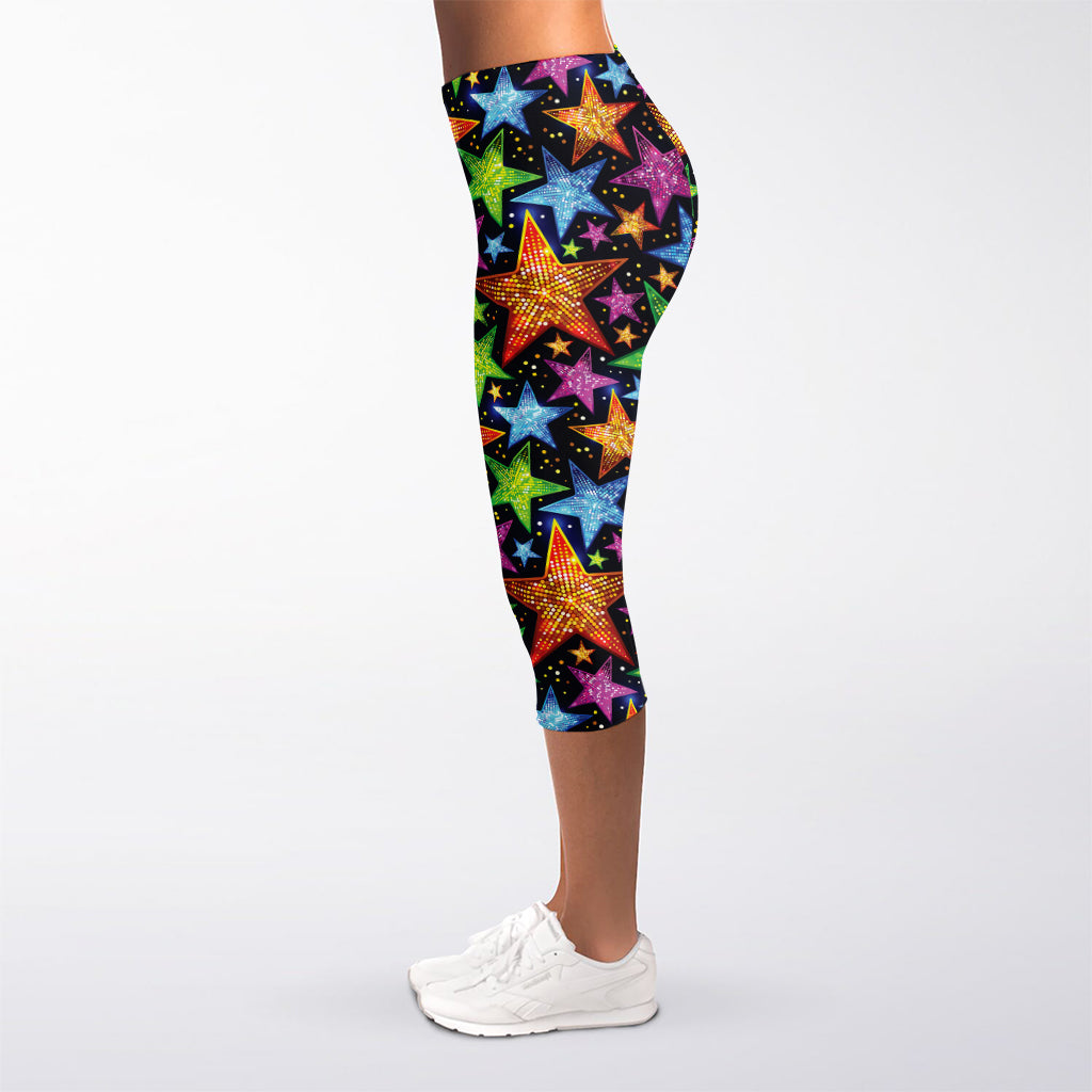 Fantastic Star Pattern Print Women's Capri Leggings