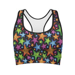 Fantastic Star Pattern Print Women's Sports Bra