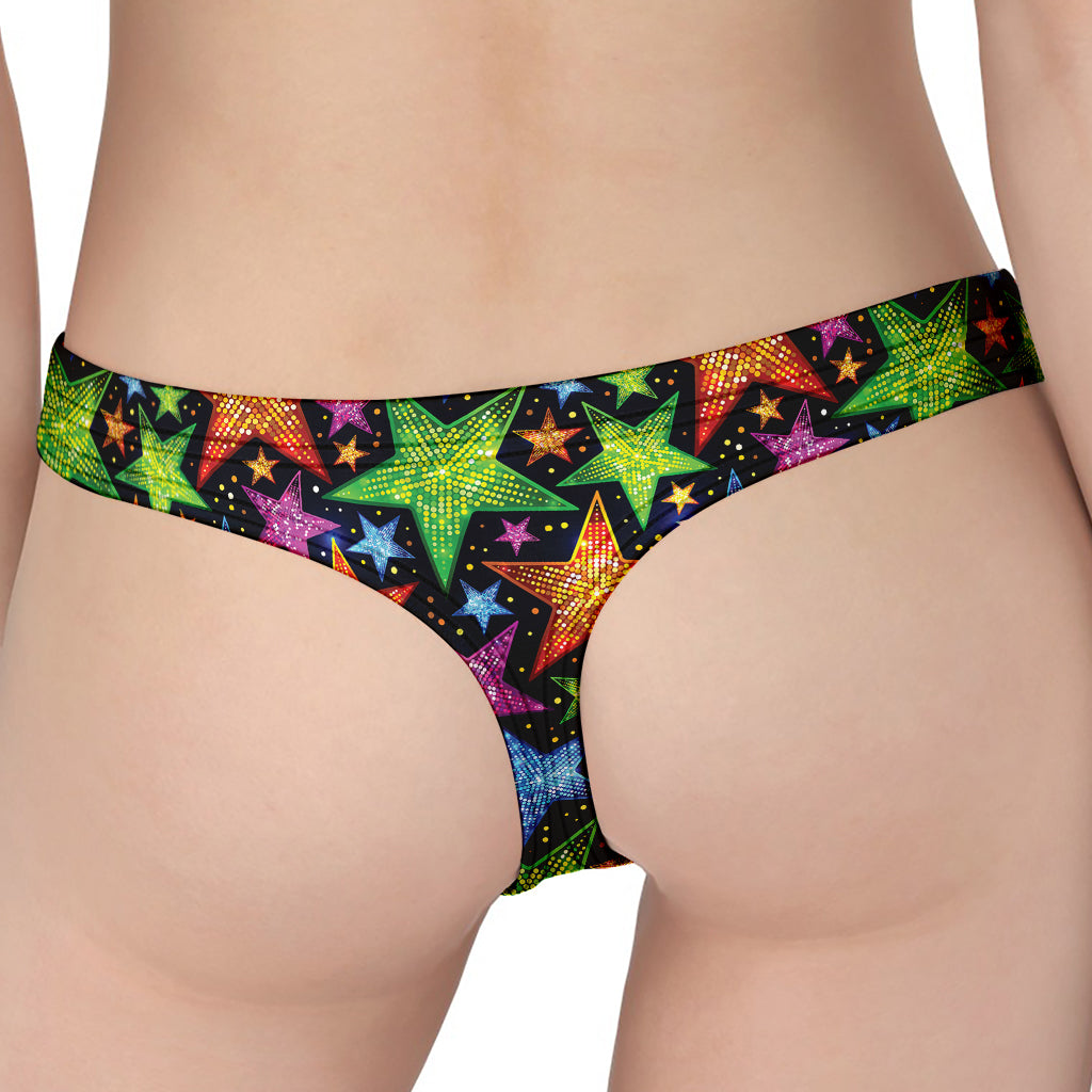 Fantastic Star Pattern Print Women's Thong