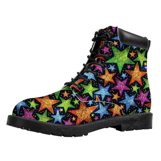 Fantastic Star Pattern Print Work Boots
