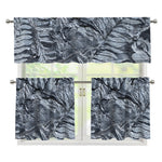 Fern Fossil Print 3 Piece Kitchen Curtains