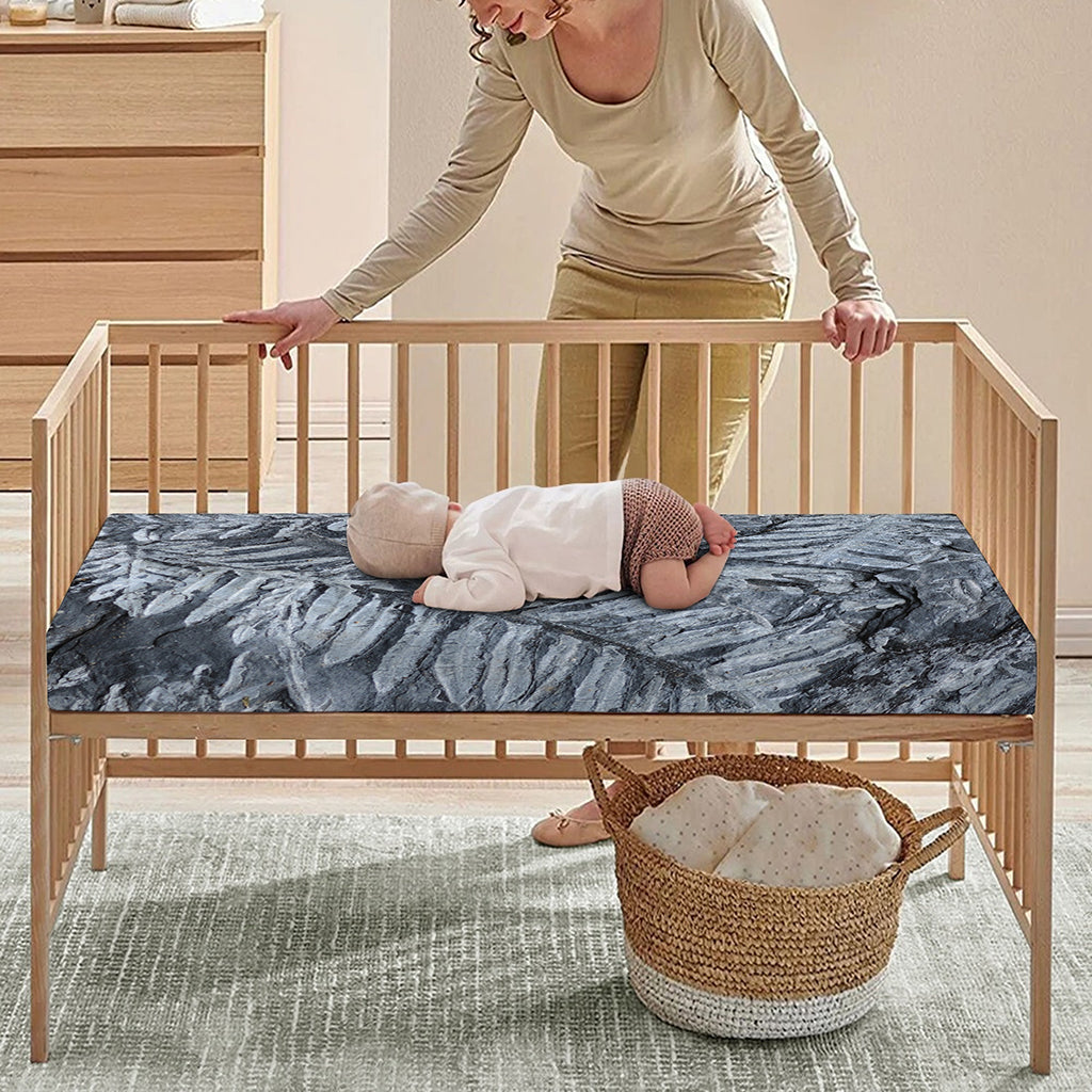 Fern Fossil Print Baby Crib Sheet